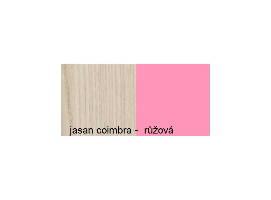 Farebné prevedenie - jaseň coimbra - ružová