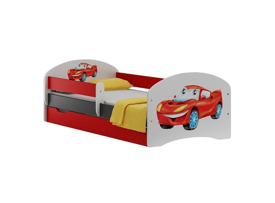 Detská posteľ so zásuvkou Supercar 160x80 cm