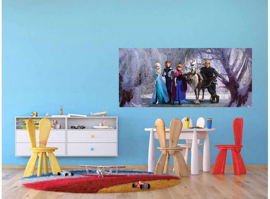 Detská fototapeta DISNEY - Frozen v kúzelnom lese - 202x90 cm