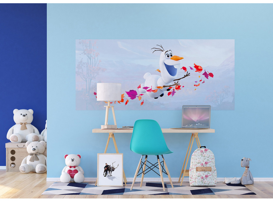 Detská fototapeta DISNEY - FROZEN - Lietajúci Olaf - 202x90 cm