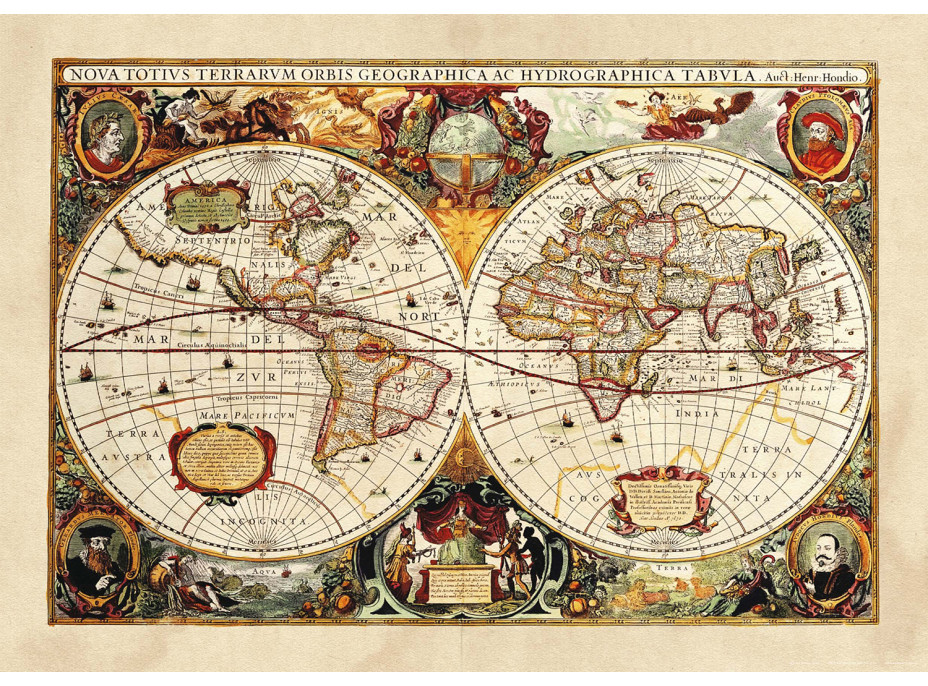 Moderné fototapety - Historická mapa - 155x110 cm