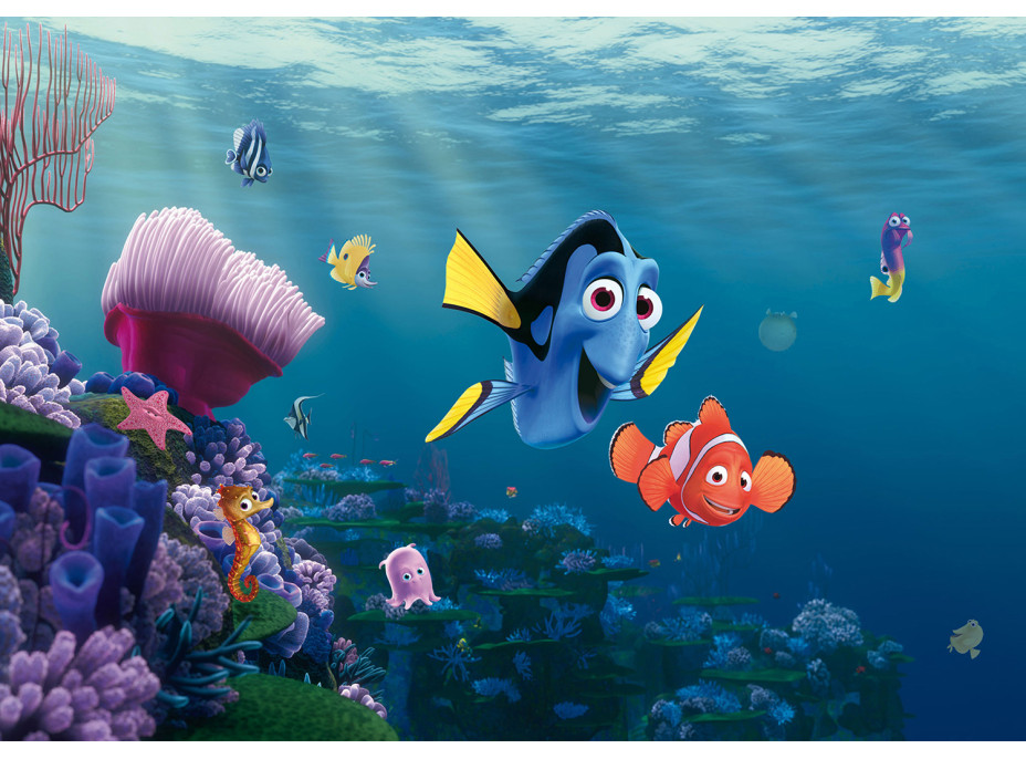 Detská fototapeta DISNEY - Dory a Nemo spolu - 360x254 cm