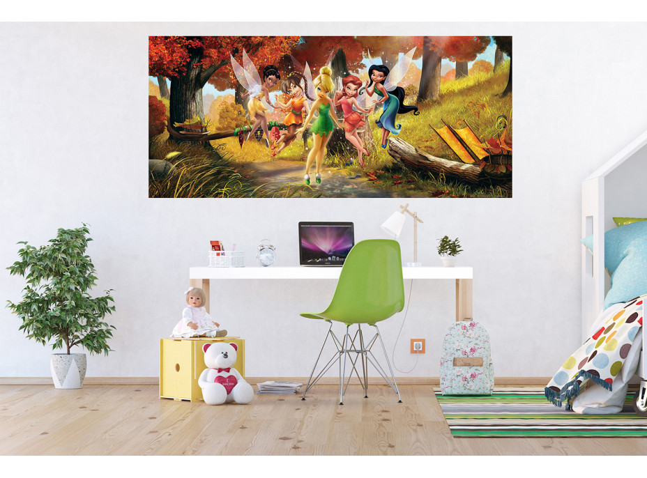 Detská fototapeta DISNEY - Víly v jesennom lese - 202x90 cm