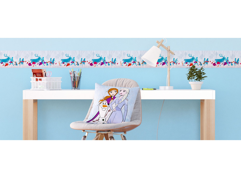 Detská samolepiaca bordúra DISNEY FROZEN 2 siluety - 14x500 cm