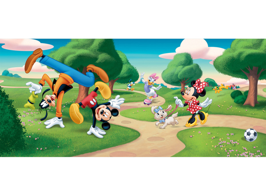 Detská fototapeta DISNEY - Mickey Mouse s kamarátmi v parku - 202x90 cm