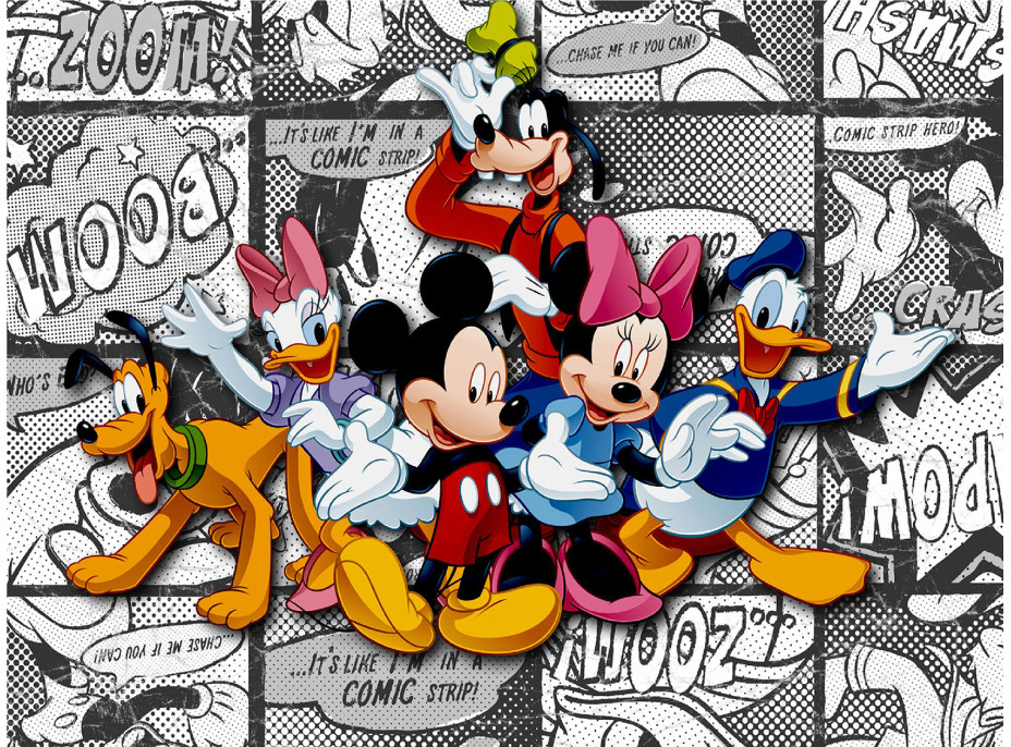 Detská fototapeta DISNEY - Mickey Mouse a kamaráti 2 - 360x270 cm