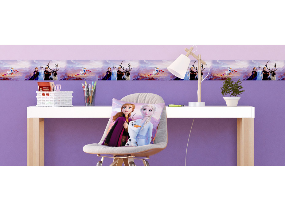 Detská samolepiaca bordúra DISNEY FROZEN 2 lietajúce Olaf - 10x500 cm