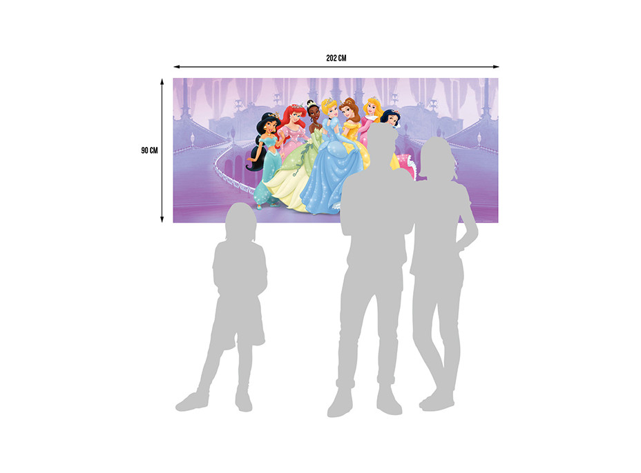 Detská fototapeta DISNEY - Princezné na zámku - 202x90 cm