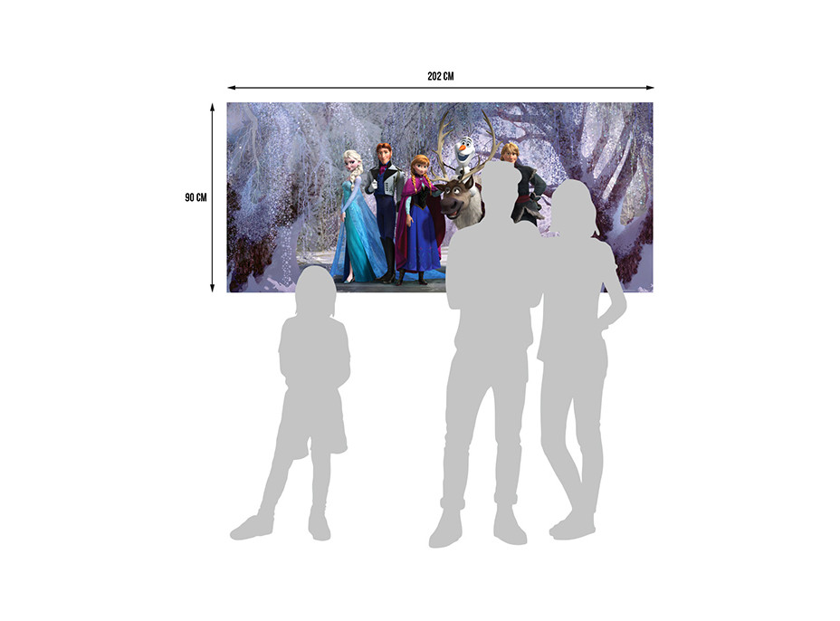 Detská fototapeta DISNEY - Frozen v kúzelnom lese - 202x90 cm