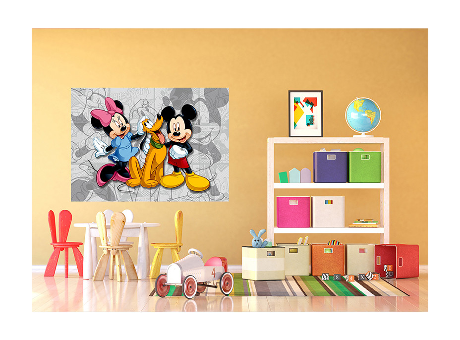Detská fototapeta DISNEY - Mickey, Minnie a Pluto - 155x110 cm