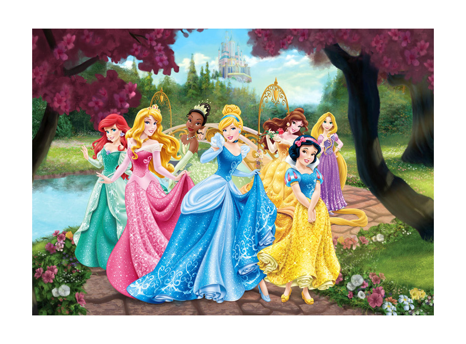 Detská fototapeta DISNEY - Princezné pri rybníku - 155x110 cm