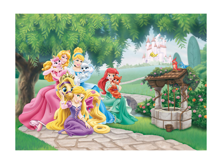 Detská fototapeta DISNEY - Princezné so svojimi miláčikmi - 155x110 cm