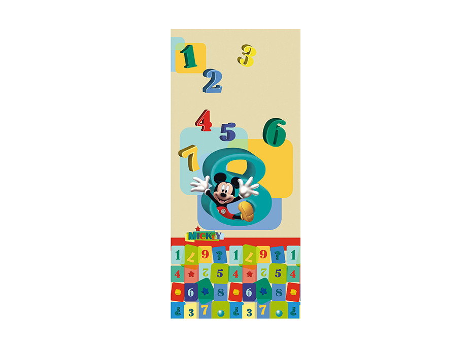 Detská fototapeta DISNEY - Mickey Mouse a čísla - 90x202 cm