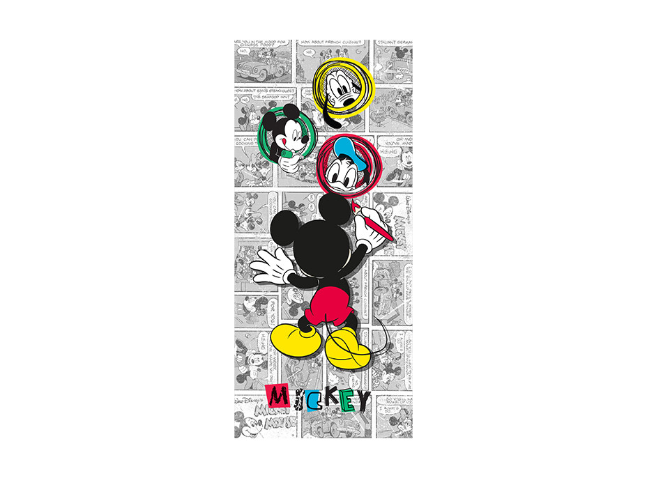 Detská fototapeta DISNEY - Mickey Mouse maľuje - 90x202 cm