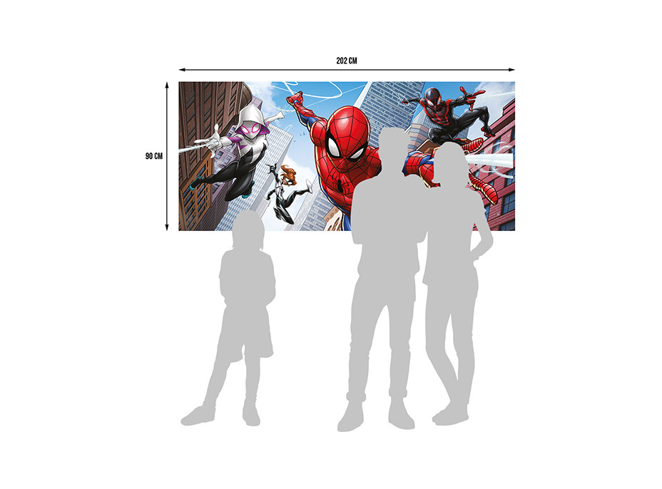 Detská fototapeta MARVEL - SPIDER-MAN a jeho tím - 202x90 cm