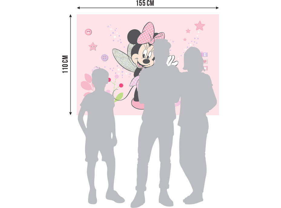 Detská fototapeta DISNEY - Minnie ako víla - 155x110 cm