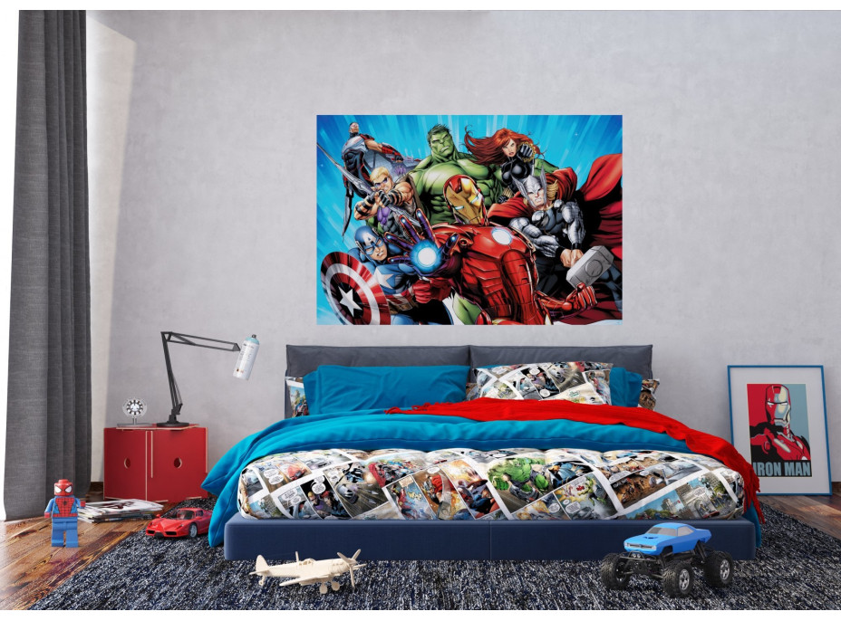 Detská fototapeta MARVEL - Hrdinovia Avengers - 155x110 cm