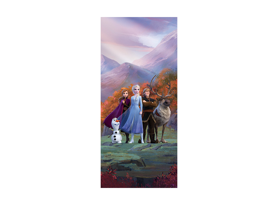 Detská fototapeta DISNEY - Hrdinovia Frozen II. na horskej plošine - 90x202 cm
