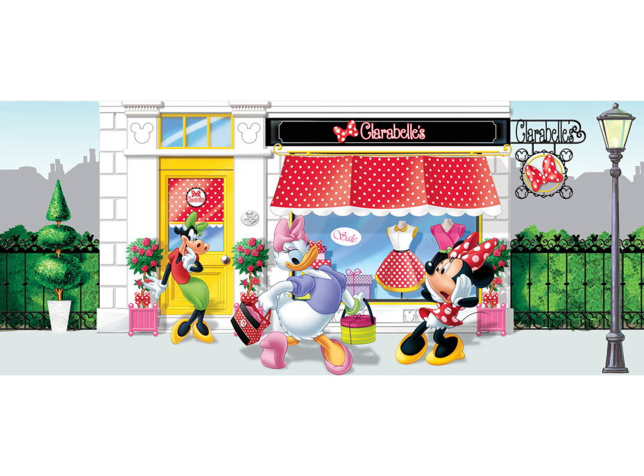 Detská fototapeta DISNEY - Minnie a Daisy na nákupoch - 202x90 cm