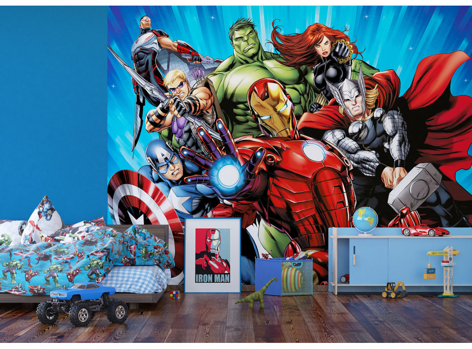 Detská fototapeta MARVEL - Hrdinovia Avengers - 360x270 cm