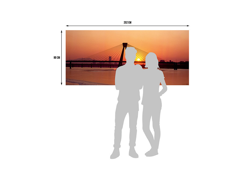 Moderné fototapety - Most pri západe slnka - 202x90 cm