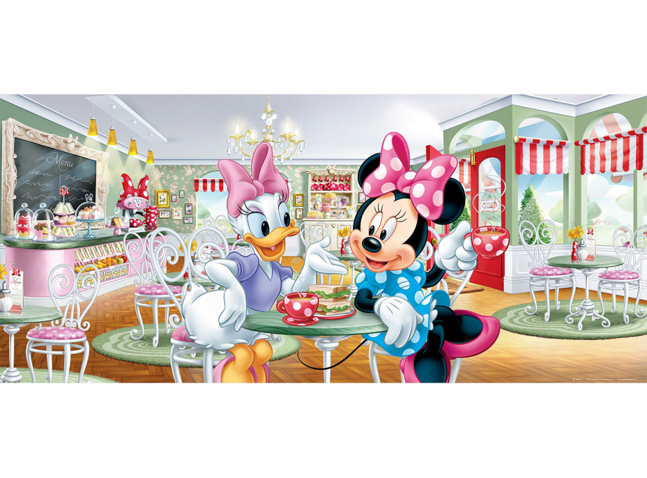 Detská fototapeta DISNEY - Minnie a Daisy v kaviarni - 202x90 cm