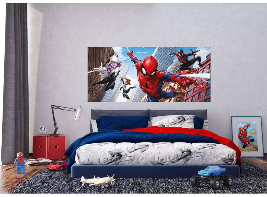 Detská fototapeta MARVEL - SPIDER-MAN a jeho tím - 202x90 cm