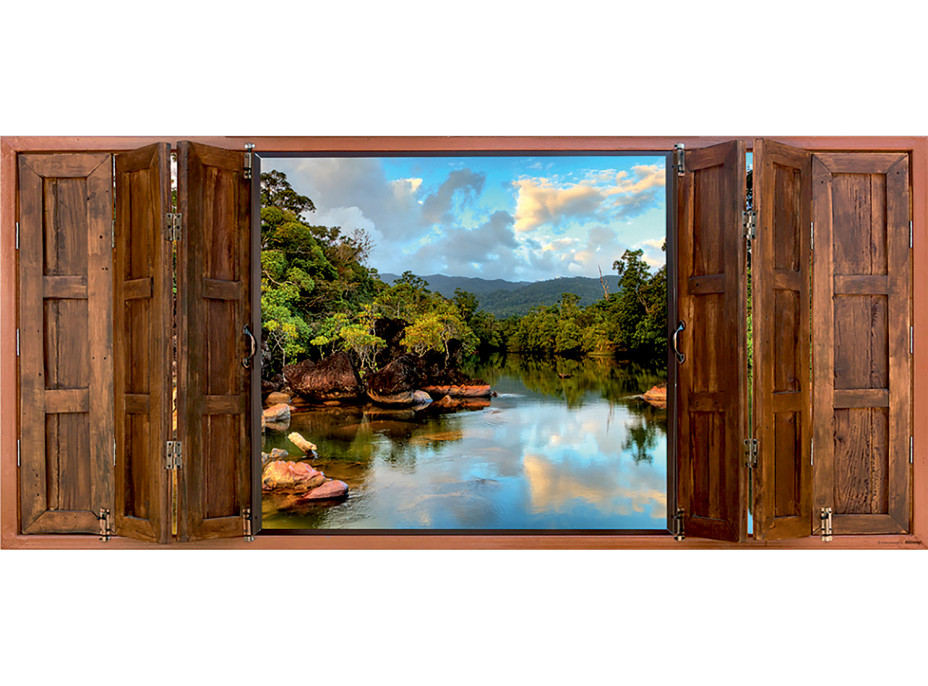 Moderné fototapety - Okno do prírody - 202x90 cm