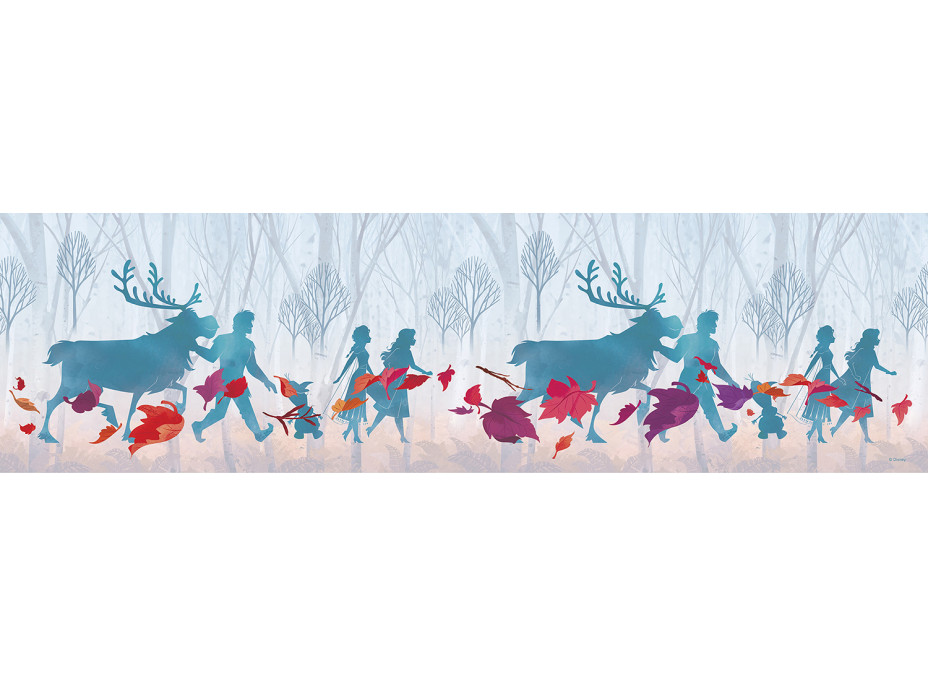 Detská samolepiaca bordúra DISNEY FROZEN 2 siluety - 14x500 cm