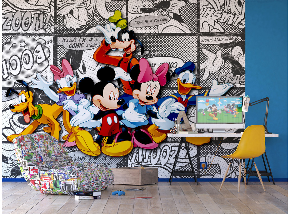 Detská fototapeta DISNEY - Mickey Mouse a kamaráti 2 - 360x270 cm