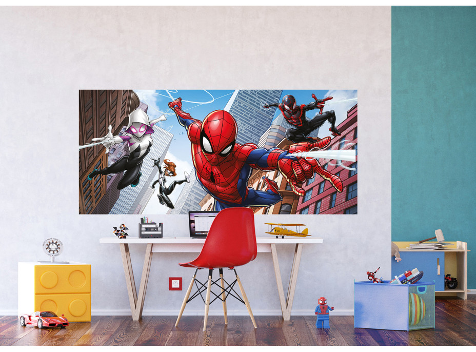 Detská fototapeta MARVEL - SPIDER-MAN a jeho tím - 202x90 cm