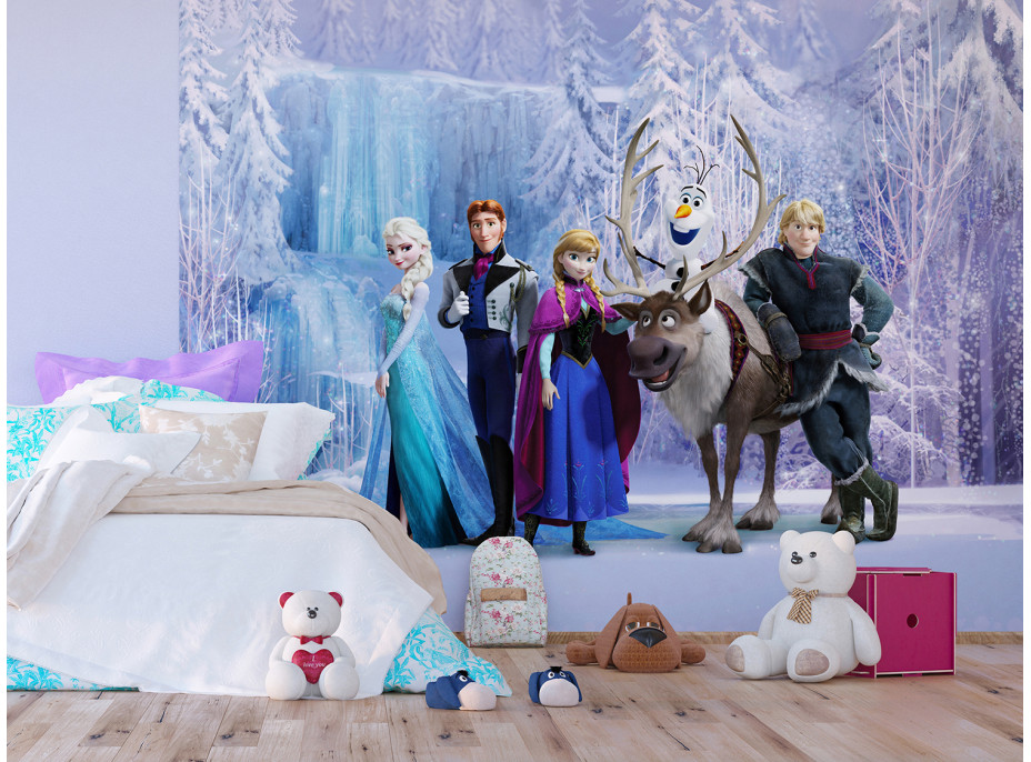 Detská fototapeta DISNEY - Frozen v kúzelnom lese- 360x270 cm