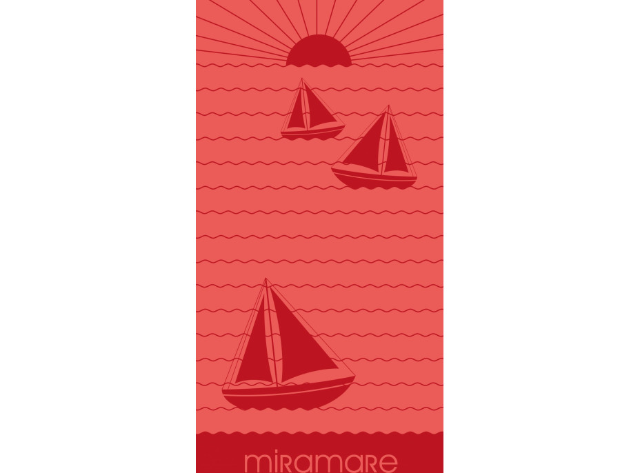 Plážová osuška 70x140 cm - MIRAMARE Lode - červená