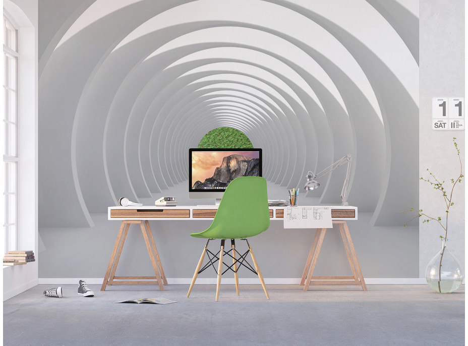 Moderné fototapety - Biely tunel - 360x270 cm