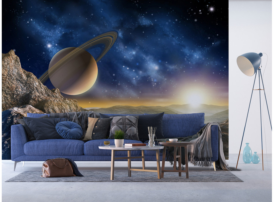 Moderné fototapety - Veľkolepý Saturn - 360x270 cm