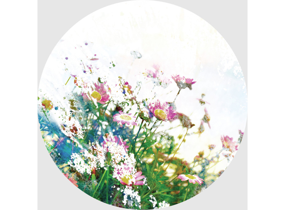 Moderné fototapety - Divoké kvety - guľatá - 140 cm