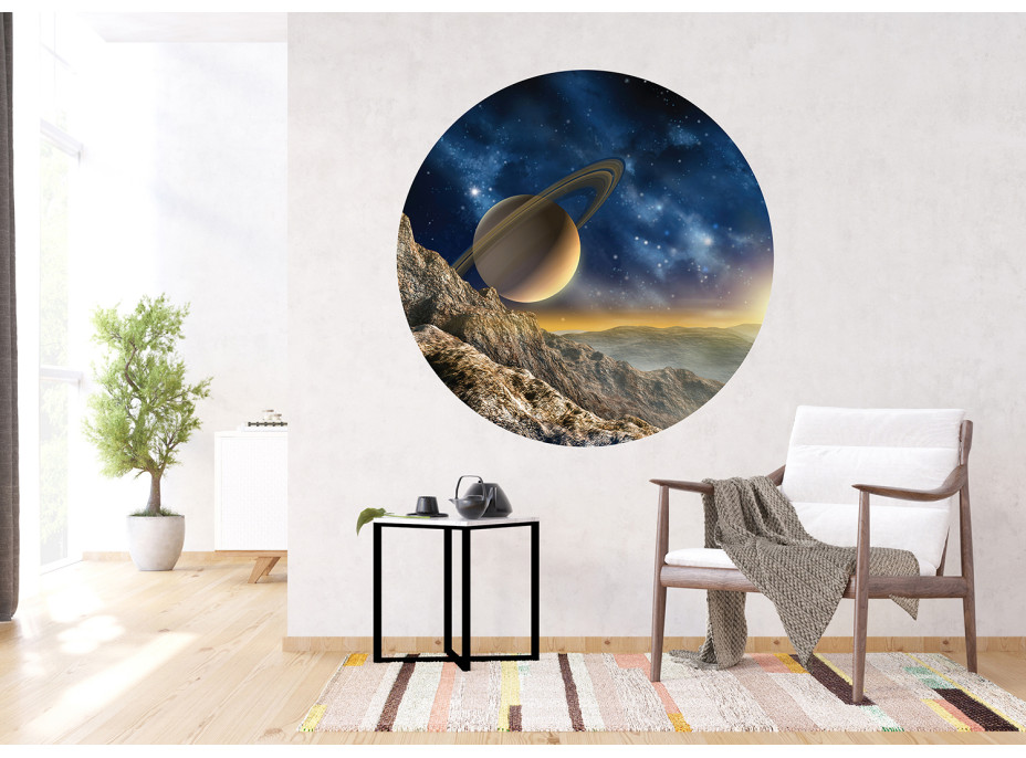 Moderné fototapety - Veľkolepý Saturn - guľatá - 140 cm