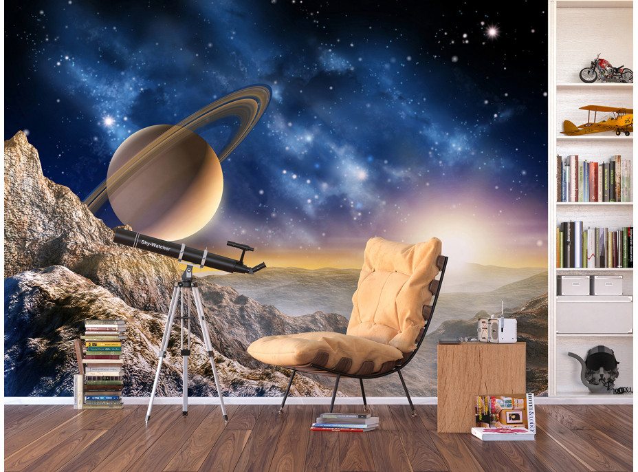 Moderné fototapety - Veľkolepý Saturn - 360x270 cm