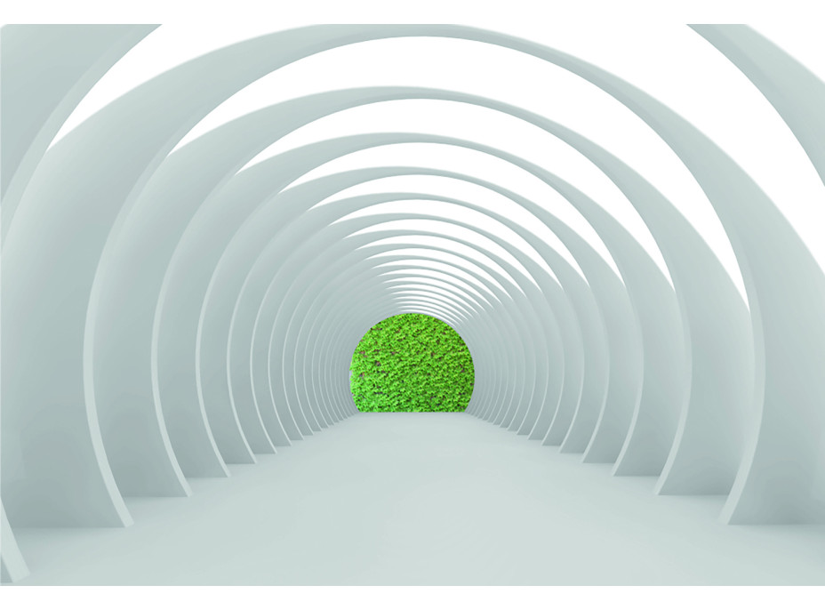 Moderné fototapety - Biely tunel - 360x270 cm