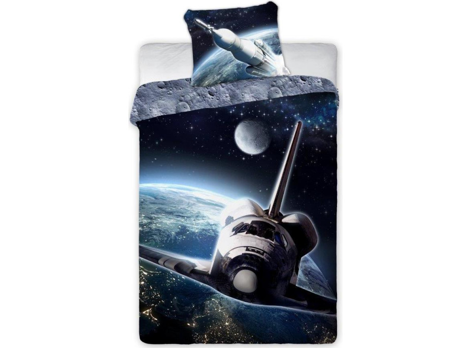 Bavlnené obliečky KOSMOS Raketoplán - 160x200 cm