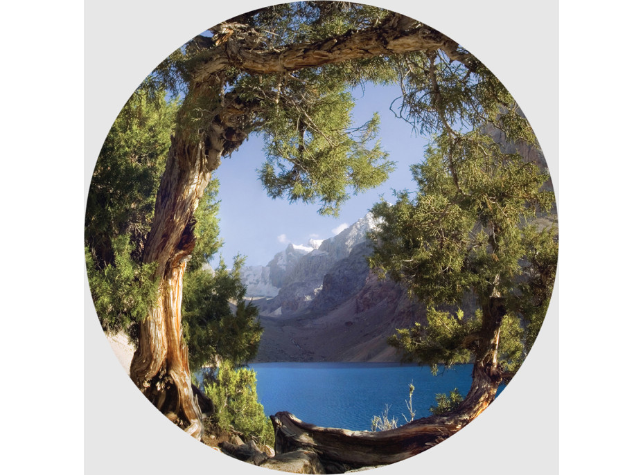 Moderné fototapety - Horské jazero - okrúhla - 70 cm