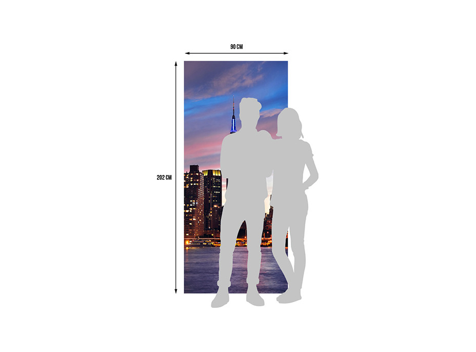 Moderné fototapety - Východ slnka v New Yorku - 90x202 cm