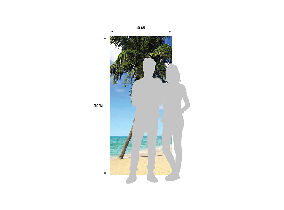 Moderné fototapety - Palma na pláži - 90x202 cm