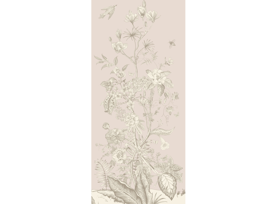 Moderné fototapety - Pastelové kvety - 90x202 cm