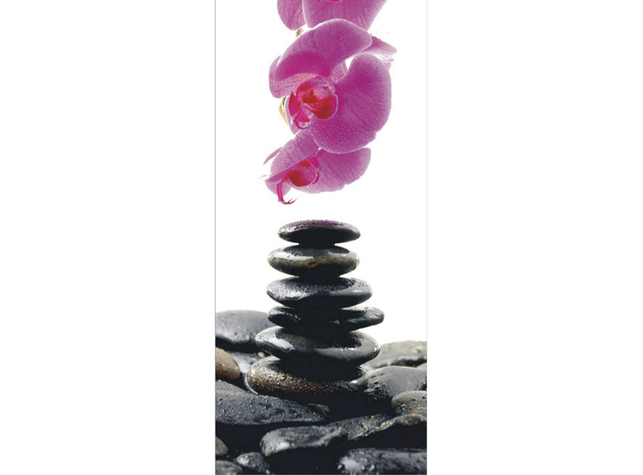 Moderné fototapety - Orchidea a kamene - 90x202 cm