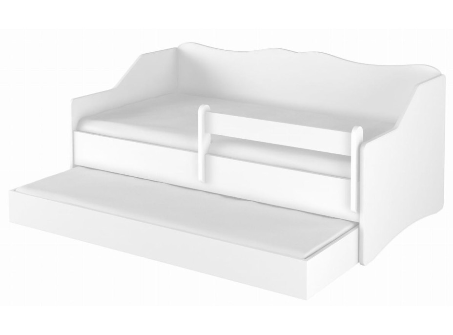 Detská posteľ s prístelkou LULLU 160x80cm - DO NEBES - biela