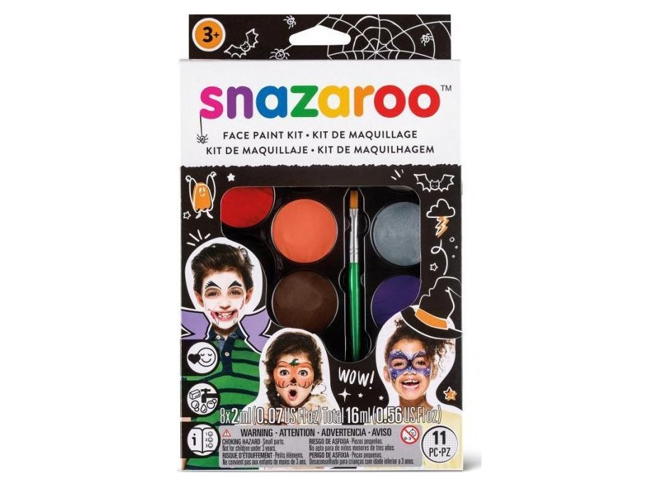 SNAZAROO Sada 8 farieb na tvár - Halloween