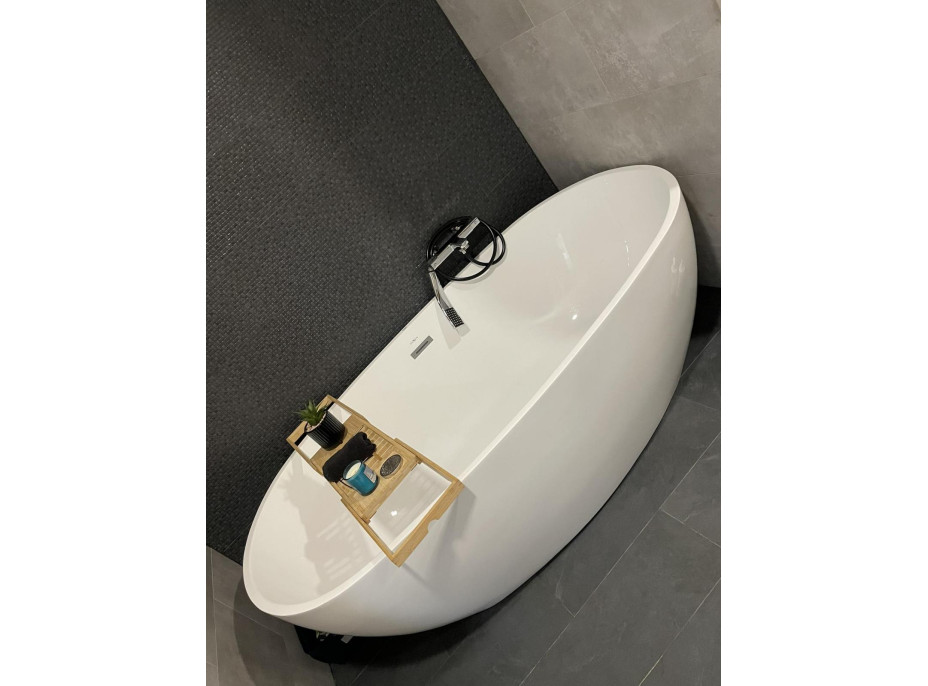 Voľne stojaca akrylátová vaňa MEXEN ERIS 170x85 cm - biela, 53441708500