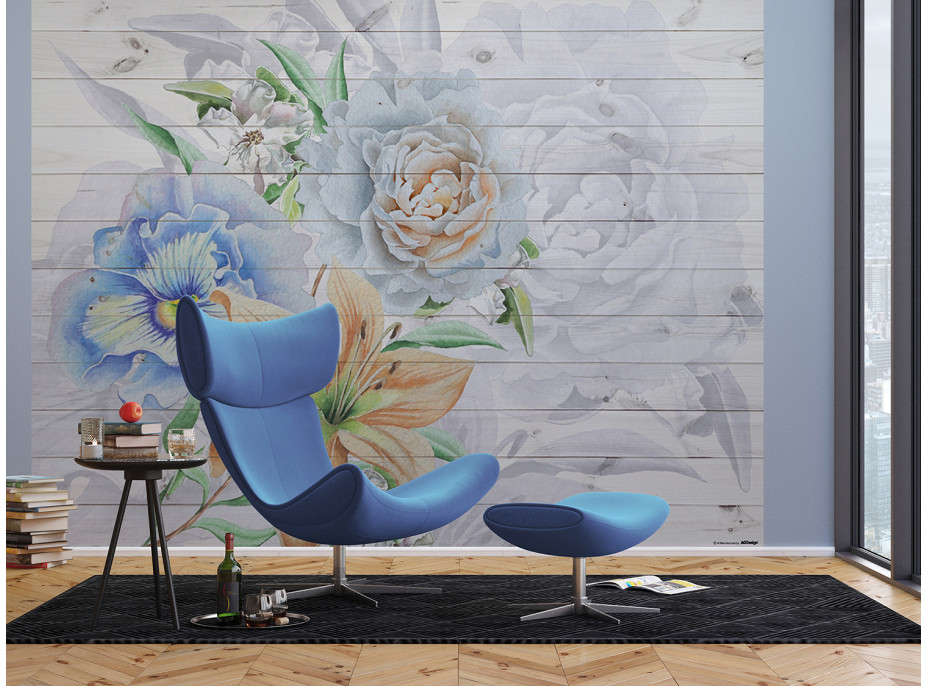 Moderné fototapety - Ručne maľované kvety - 360x270 cm
