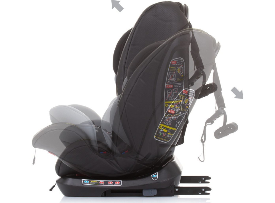 CHIPOLINO Autosedačka Techno 360 Isofix 0-36 kg Glacier